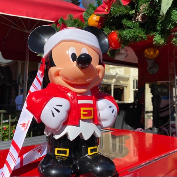 Disney Parks Christmas Elf Mickey Mouse Popcorn Bucket